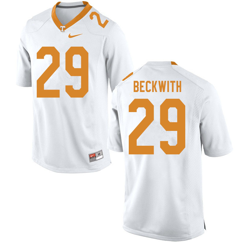 Men #29 Camryn Beckwith Tennessee Volunteers College Football Jerseys Sale-White - Click Image to Close